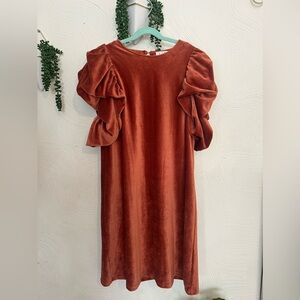 THML Burnt Orange Corduroy Dress